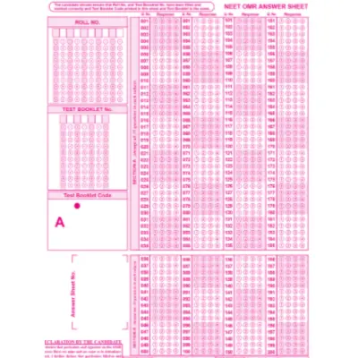 NEET OMR Sheet Image